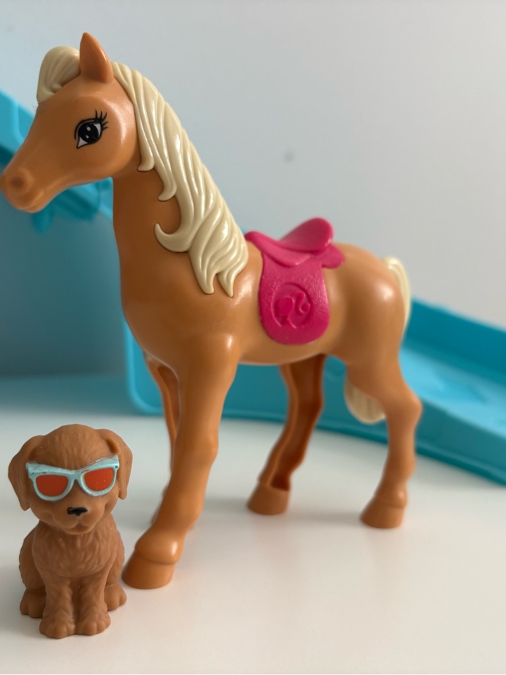 Barbie Horse + Puppy Set Mattel Accessories Saddle Dog 2016